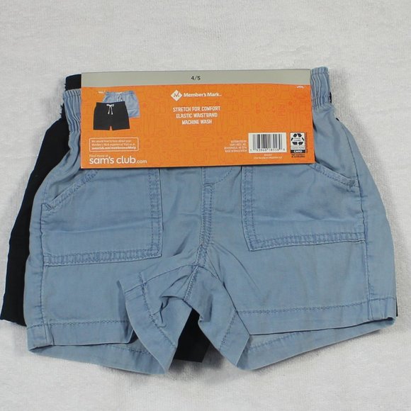 Member's Mark 2-PACK Girl's 4/5 Elastic Waist Woven Shorts - Picture 3 of 5